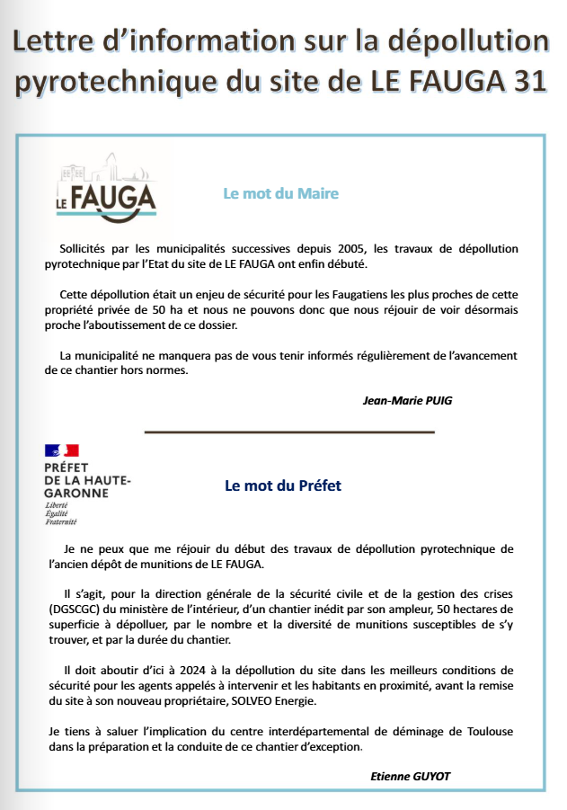 lettre le mot du maire