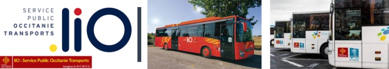logo lio, le bus rouge et blanc