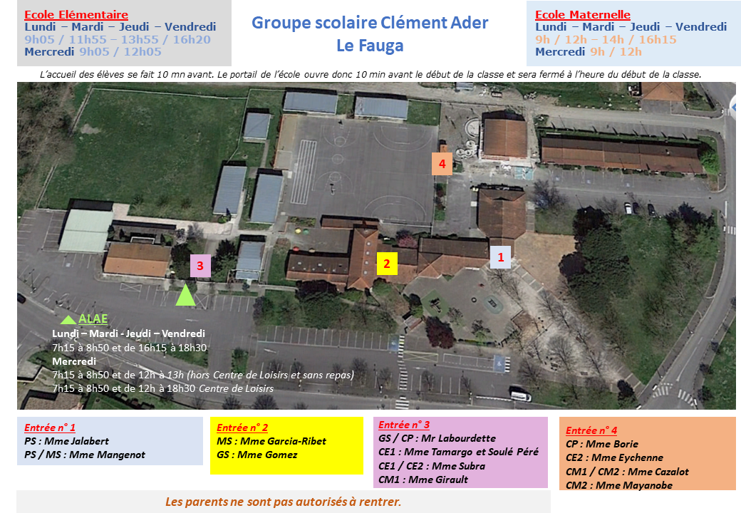 plan groupe scolaire Cl&eacute;ment Ader La Fauga