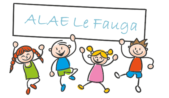  Des enfants affichant une pancarte portant les mots ALAE Le Fauga