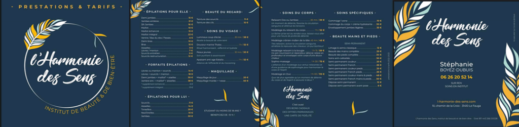 menu d'Institut 