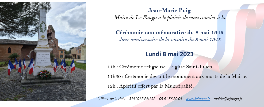 C&eacute;r&eacute;monie du 8 mai &ndash; Souvenir de l&rsquo;armistice de la Seconde guerre mondiale