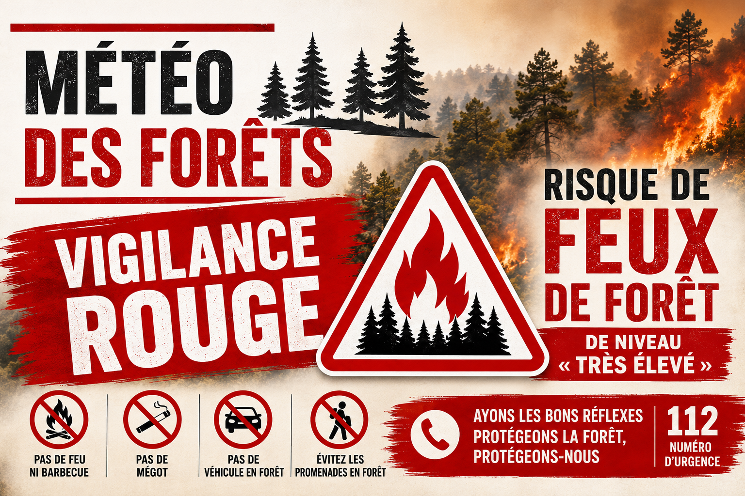 Alerte Vigilance Rouge - Feux de forêts