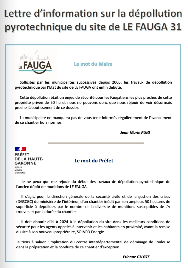 lettre le mot du maire