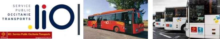 logo lio, le bus rouge et blanc